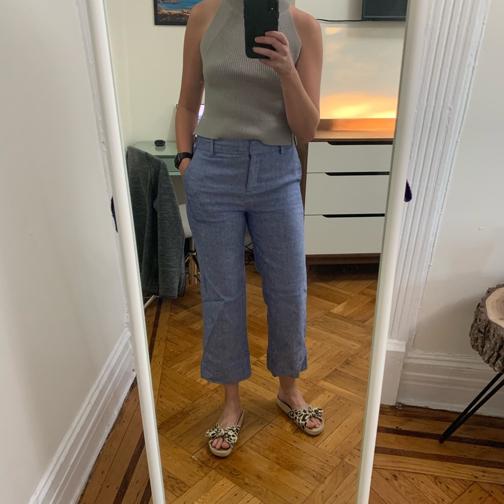 J. Crew lined linen pants